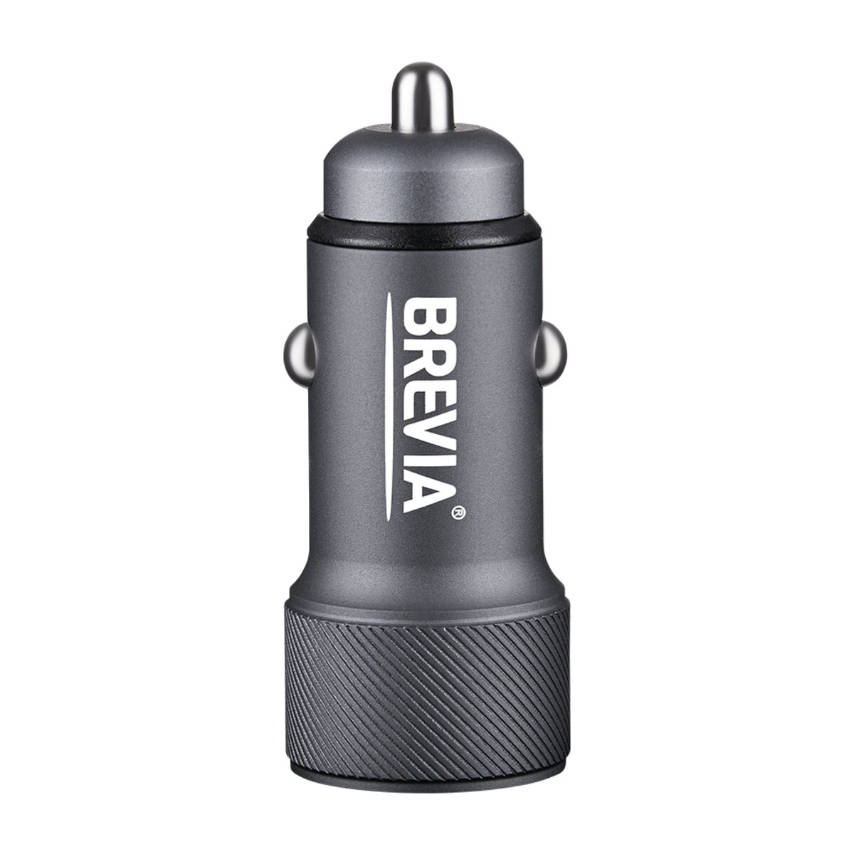 Автомобільний зарядний пристрій Brevia ePower Dual Grip Metal LED 48W 1xUSB-C+1xUSB-A (46048GCUG) дивитися фото №3