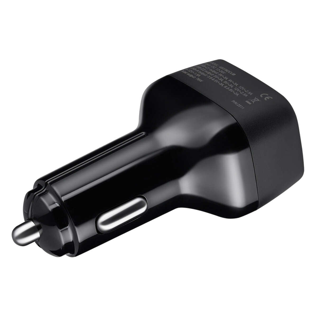 Автомобільний зарядний пристрій Brevia ePower TriDrive 78W 2xUSB-C+1xUSB-A (46078DCUB) дивитися фото №4