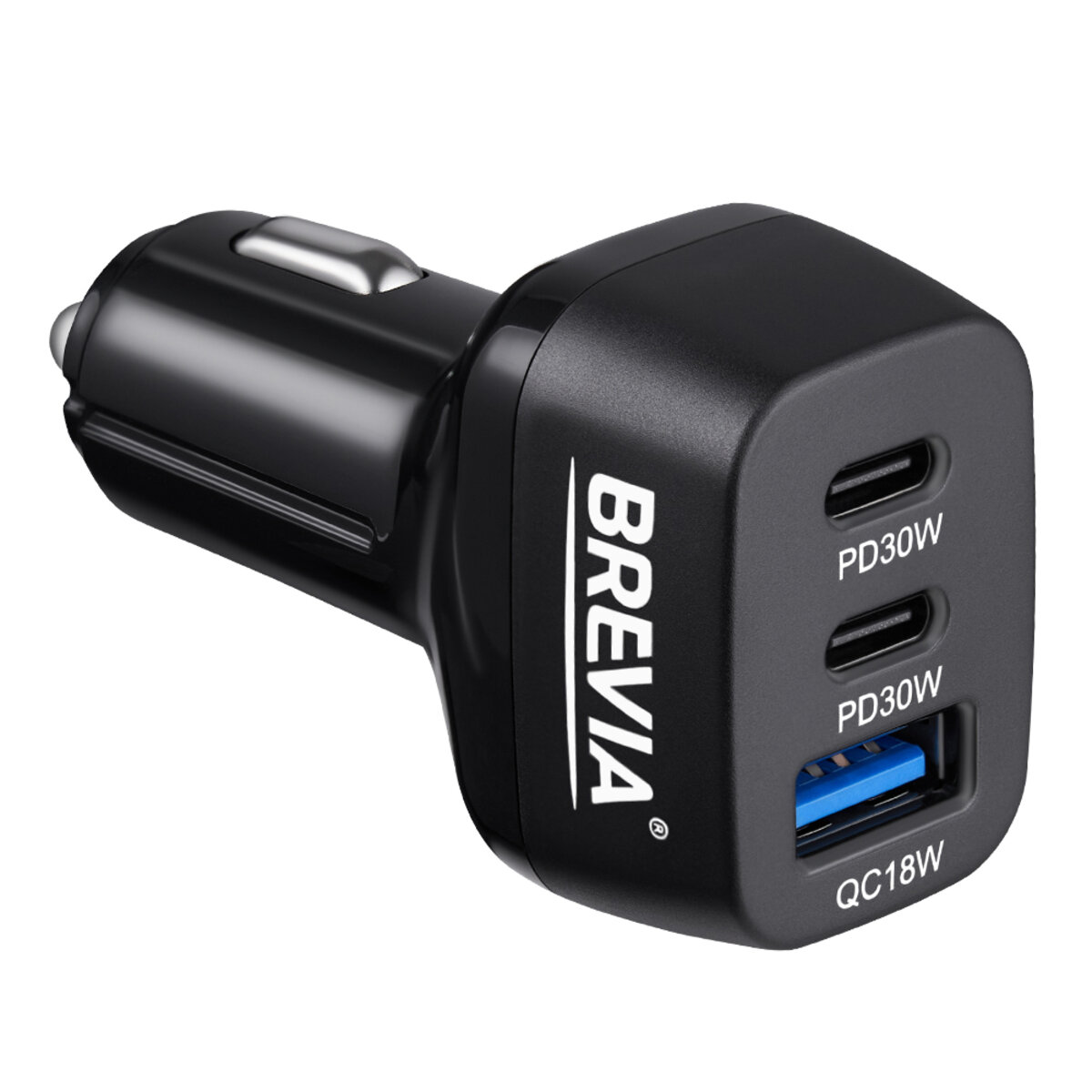 Автомобільний зарядний пристрій Brevia ePower TriDrive 78W 2xUSB-C+1xUSB-A (46078DCUB) дивитися фото №1