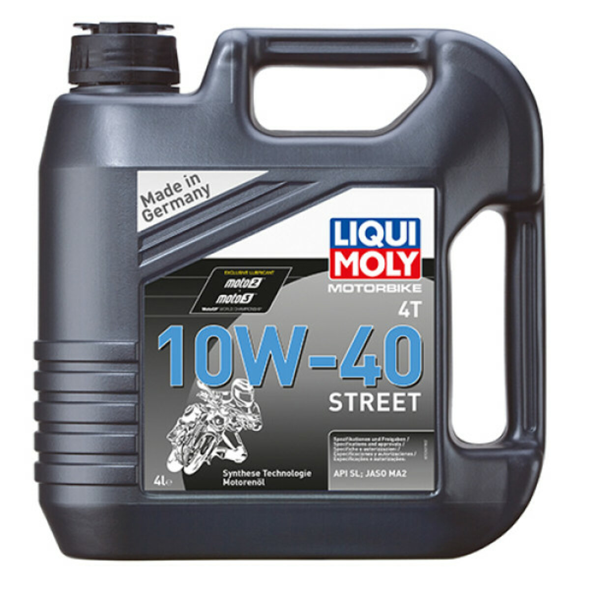 Олива для 4-тактних двигунів Liqui Moly Motorbike 4T 10W-40 Street 4л (1243) дивитися фото №1