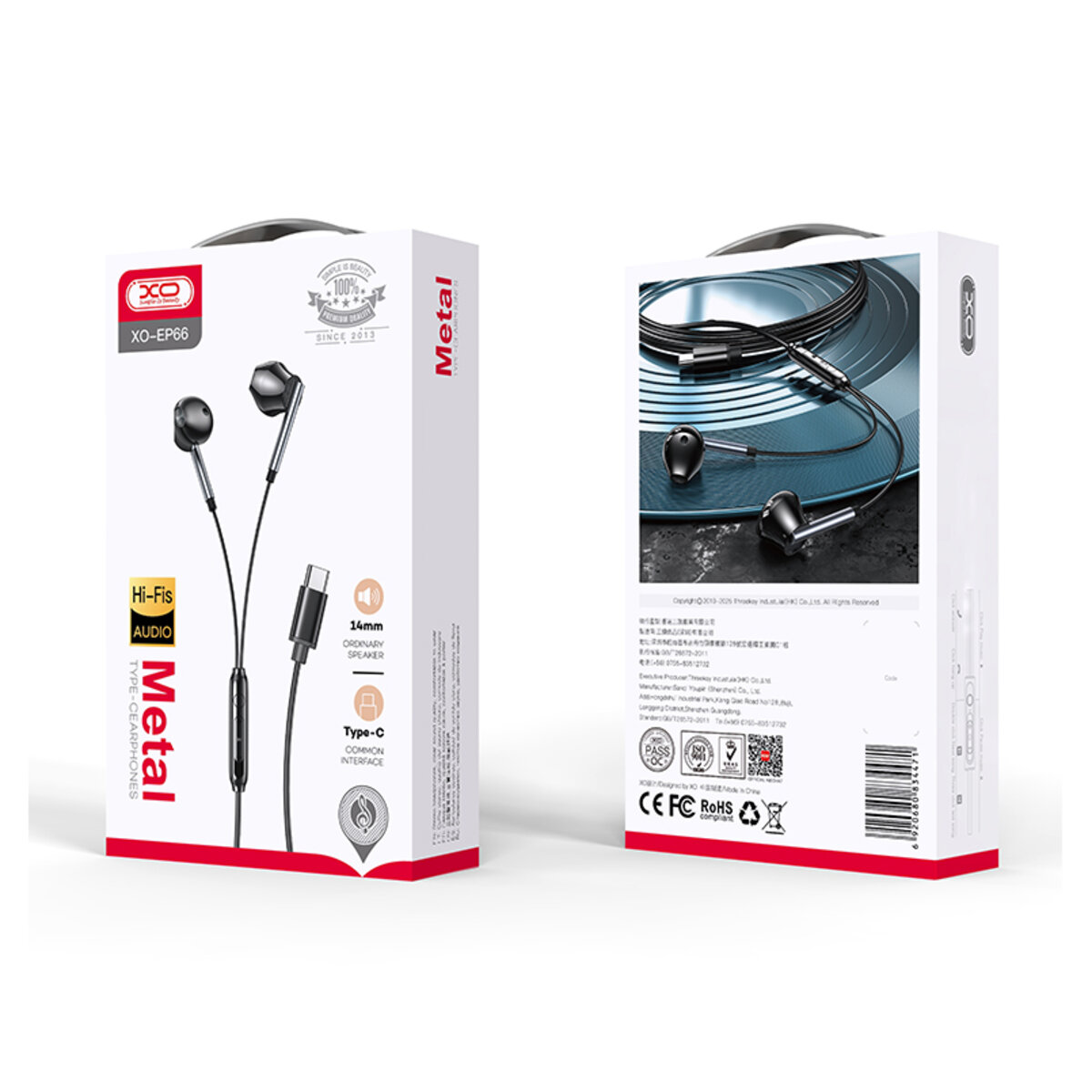 Навушники дротові XO EP66 Crescent Type-C чорні (XO-EP66-Black) дивитися фото №5