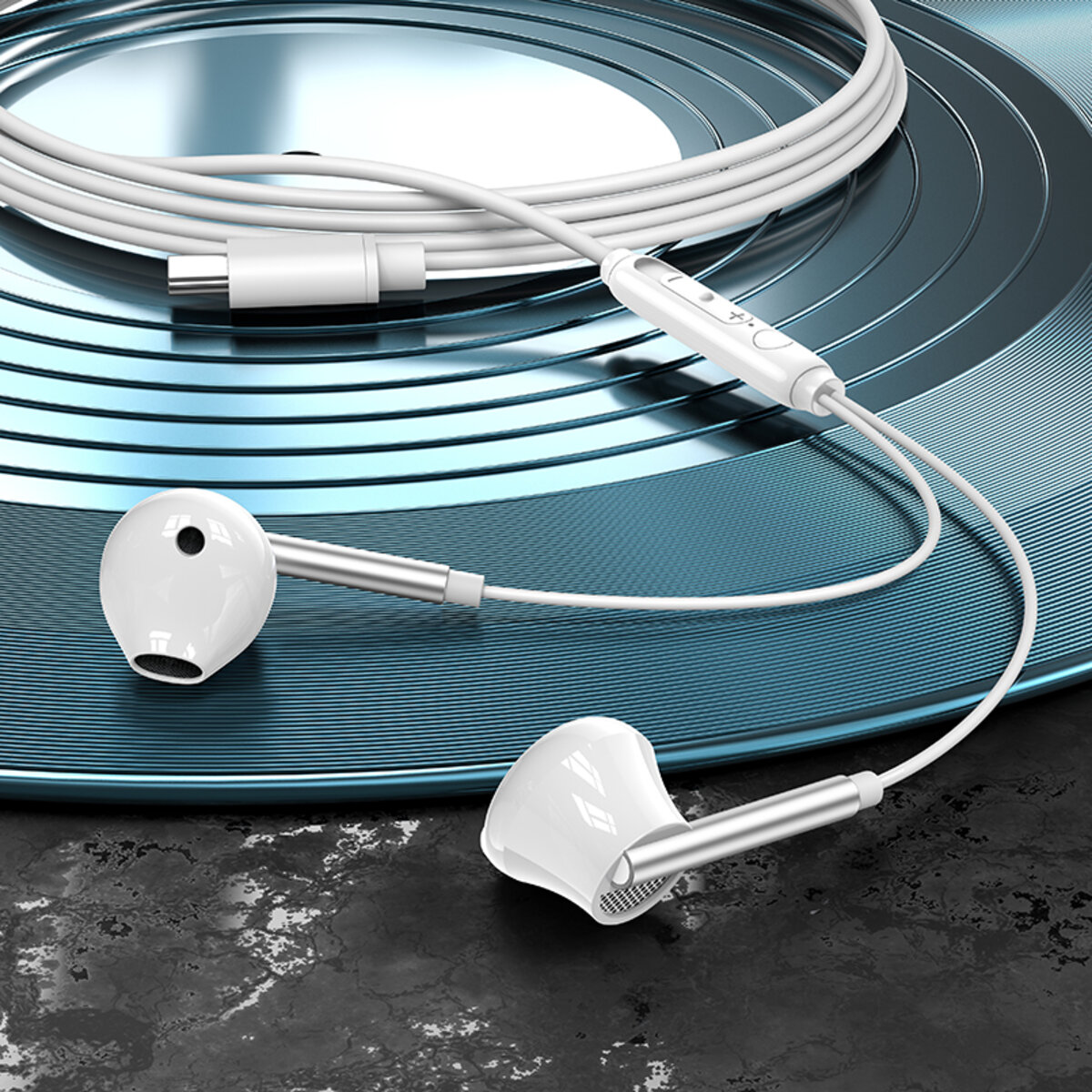 Навушники дротові XO EP66 Crescent Type-C білі (XO-EP66-White) дивитися фото №4