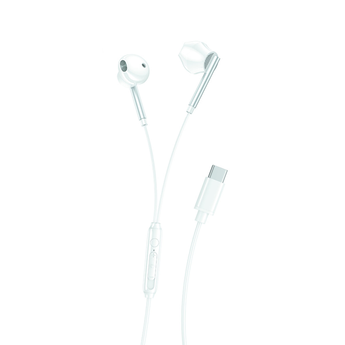 Навушники дротові XO EP66 Crescent Type-C білі (XO-EP66-White) дивитися фото №3