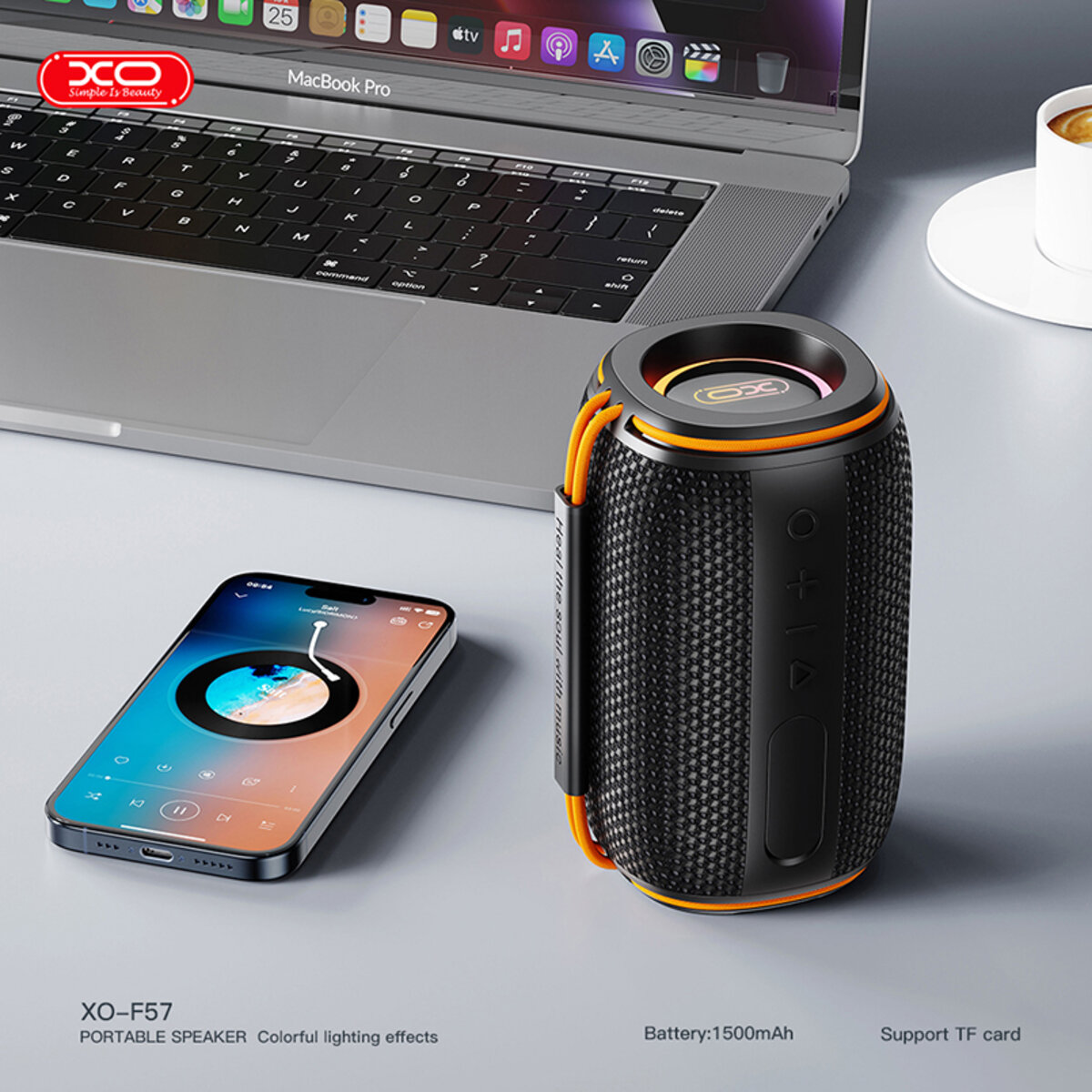 Портативная Акустика XO F57 Bamboo 10W черная (XO-F57) смотреть фото №4