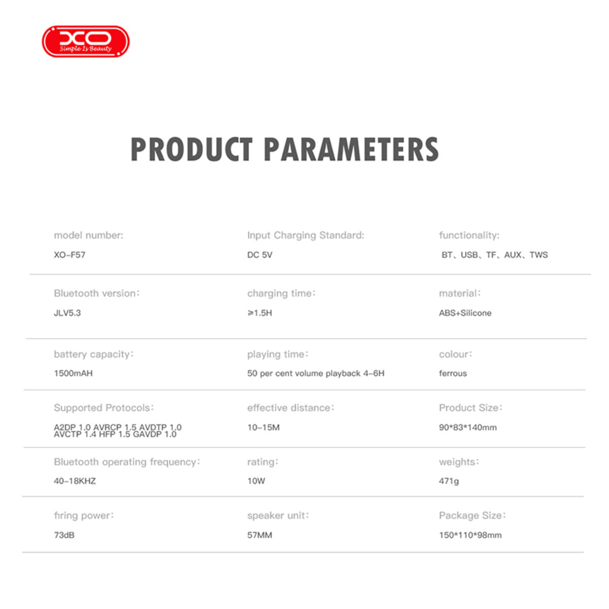 Портативная Акустика XO F57 Bamboo 10W черная (XO-F57) смотреть фото №7