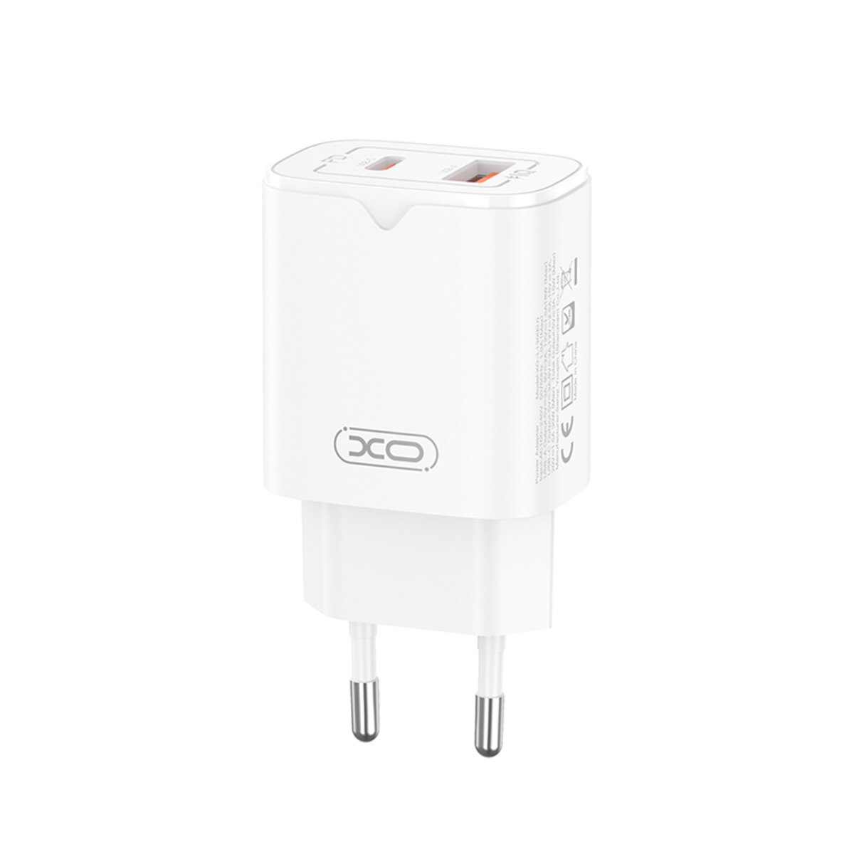 Мережевий зарядний пристрій XO L130 PD30W/QC18W 1USB-C+1USB-A білий (XO-L130) дивитися фото №3