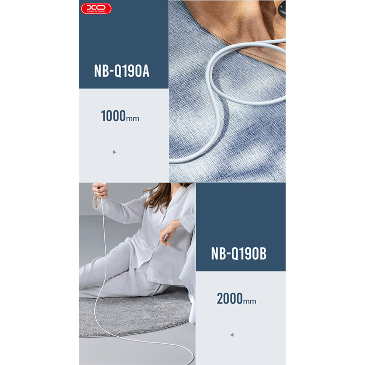 Кабель XO Type-C to Type-C 60W 1м білий (XO-NB-Q190A) дивитися фото №4