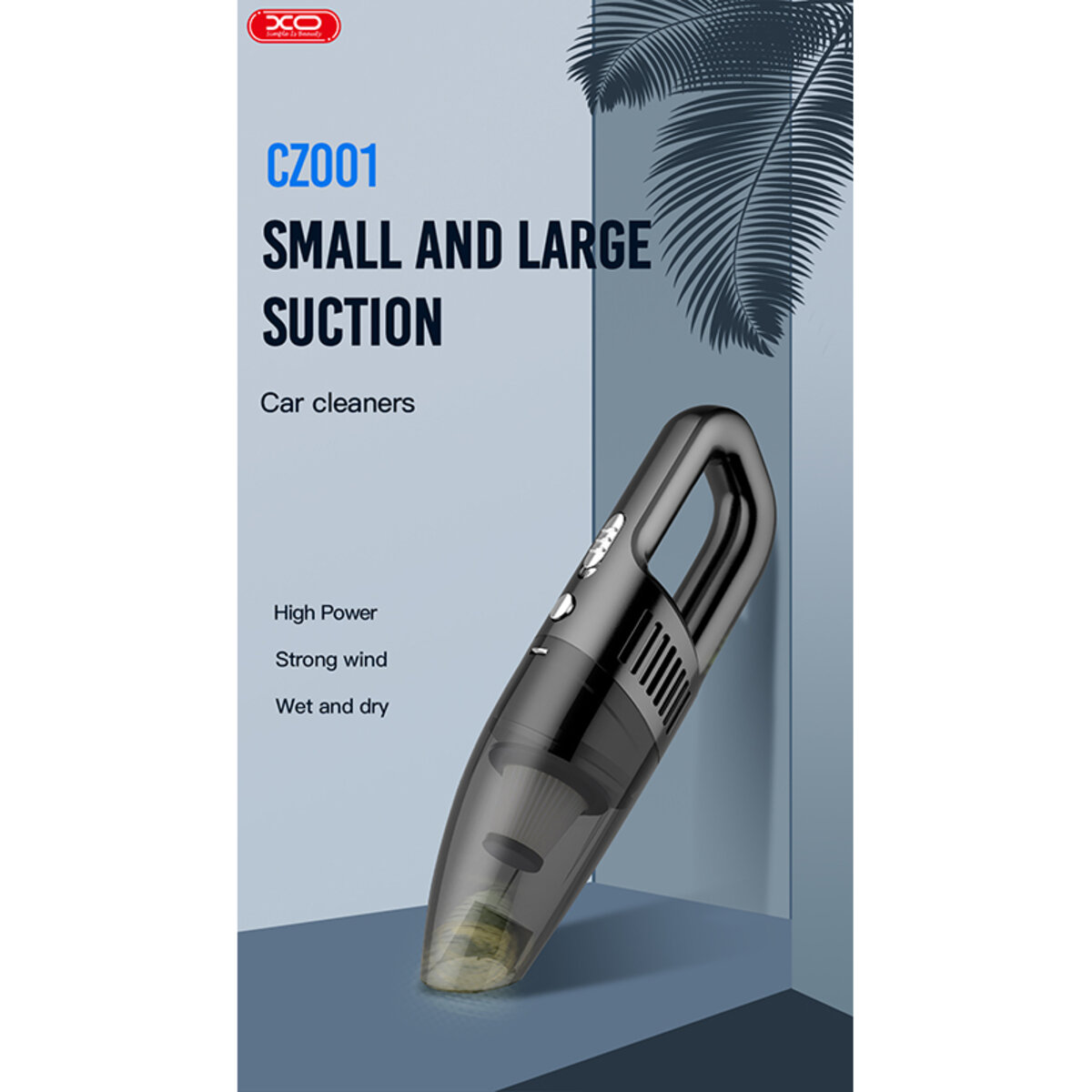 Пилосос портативний XO CZ001A 120Вт від прикурювача чорний (XO-CZ001A) дивитися фото №2