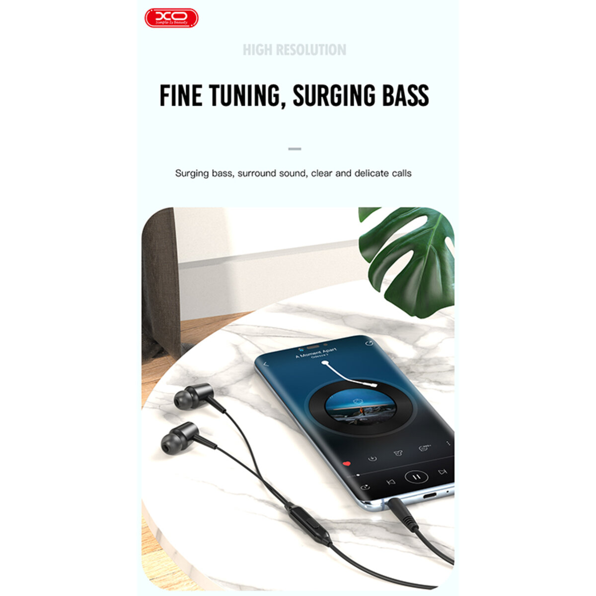 Навушники дротові XO EP57 Crown In-Ear білі (XO-EP57-White) дивитися фото №3