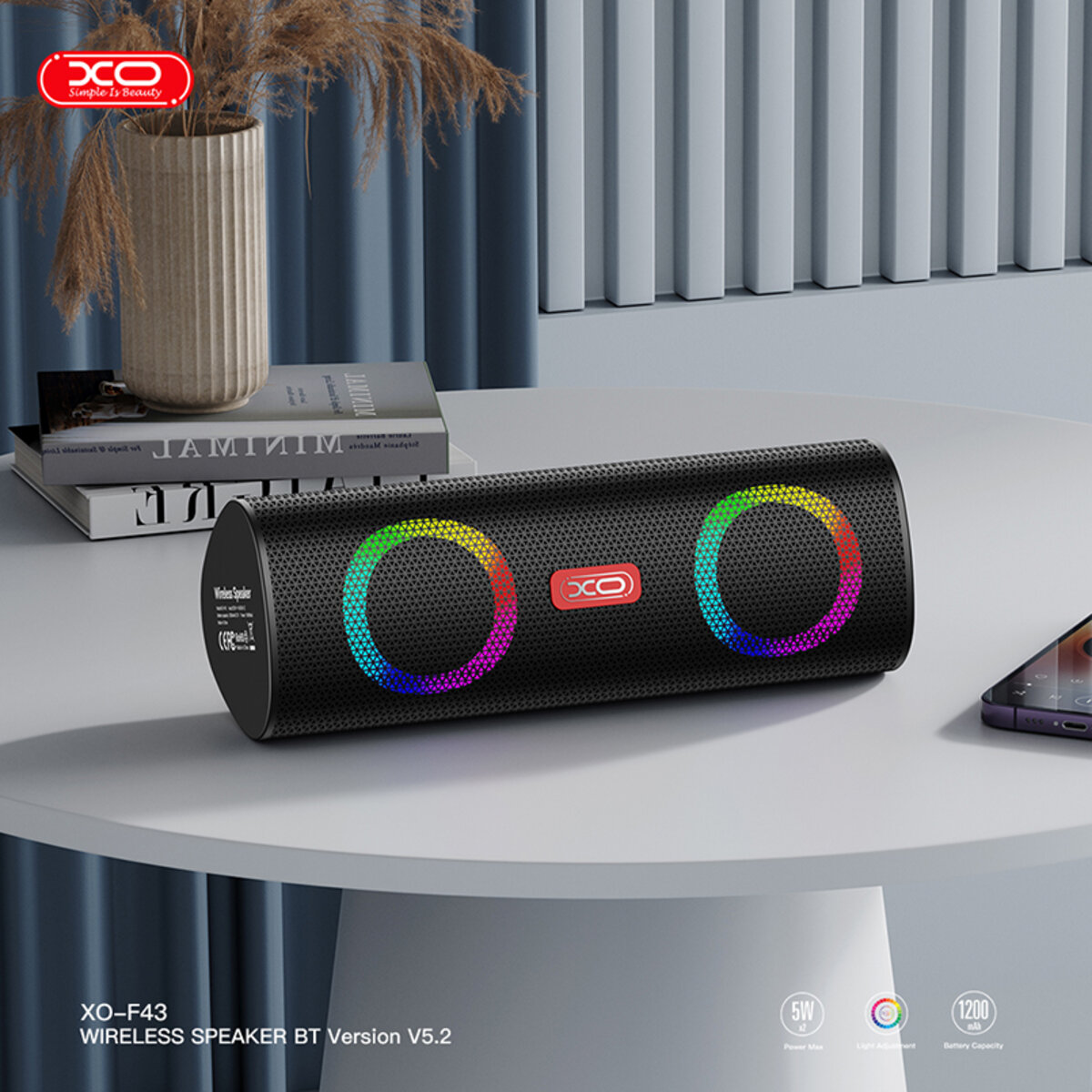 Портативная Акустика XO F43 Dual Speaker 10W черная (XO-F43) смотреть фото №3