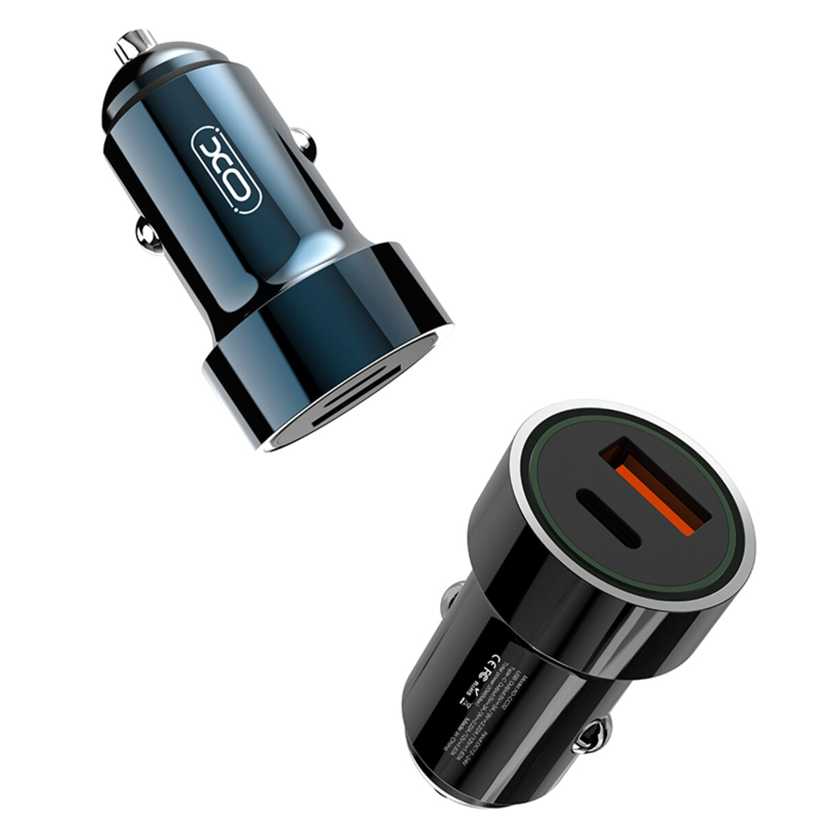 Автомобільний зарядний пристрій XO CC32 PD+QC3.0 20W USB + Type-c синій (XO-CC32) дивитися фото №3