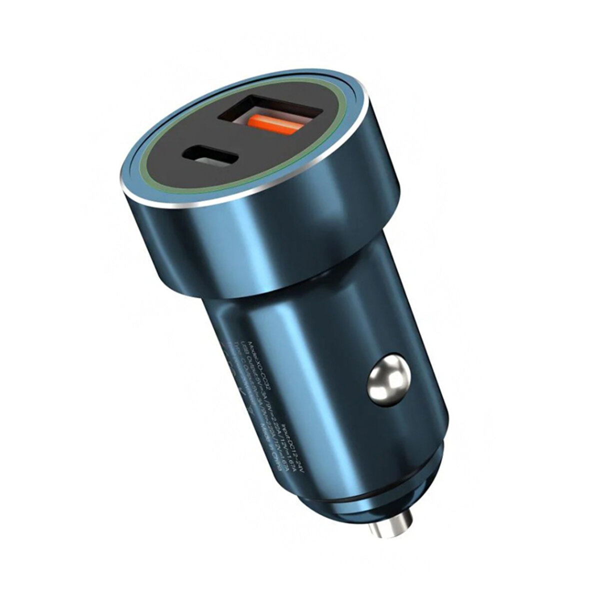 Автомобільний зарядний пристрій XO CC32 PD+QC3.0 20W USB + Type-c синій (XO-CC32) дивитися фото №1