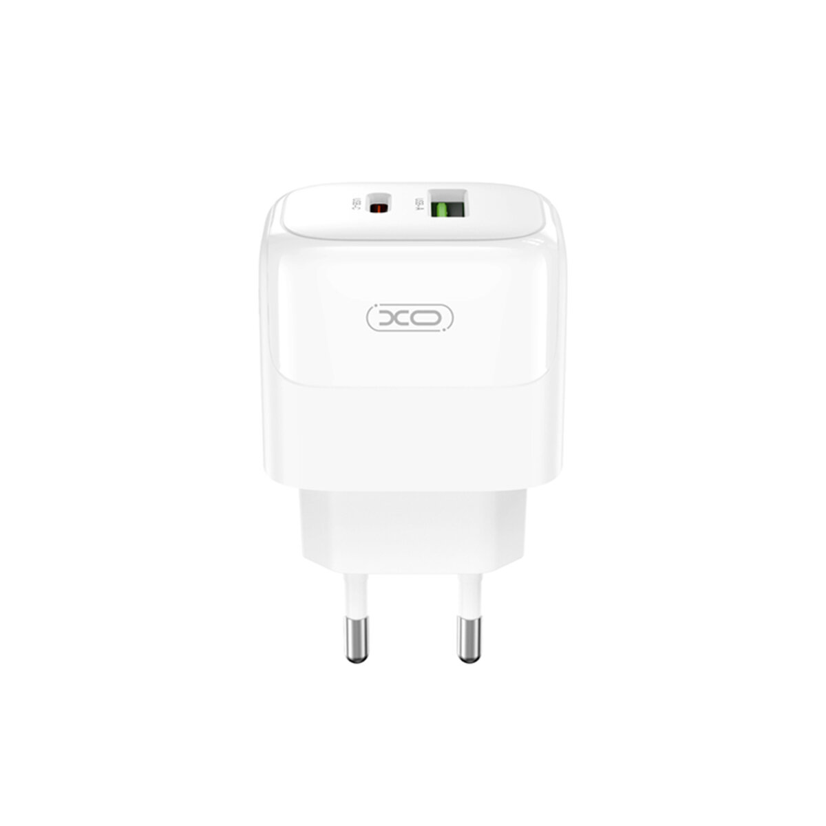Мережевий зарядний пристрій XO L137 PD20W/QC18W 1USB-A+1USB-C білий (XO-L137) дивитися фото №1
