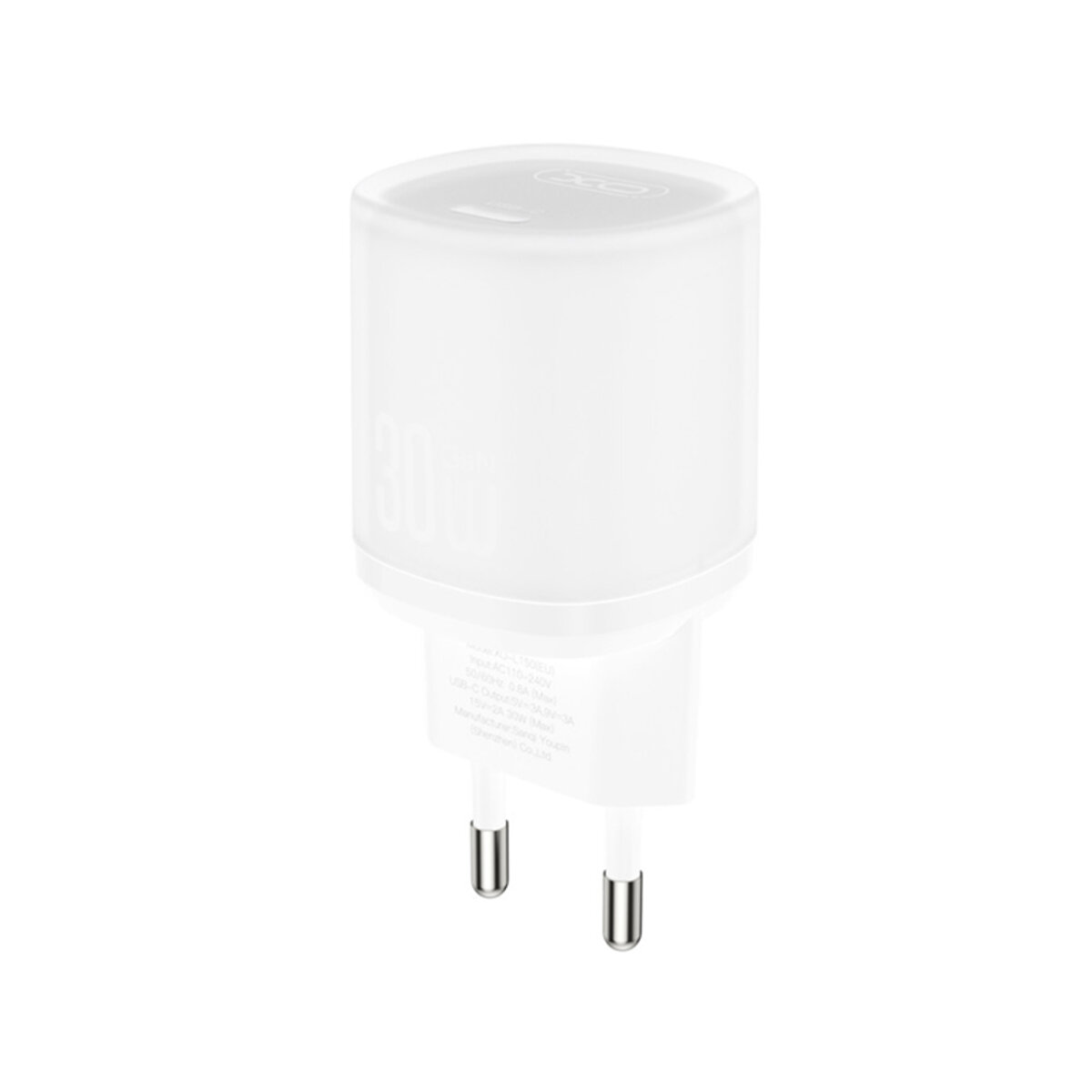 Мережевий зарядний пристрій XO L150 30W Single USB-C білий (XO-L150-White) дивитися фото №1