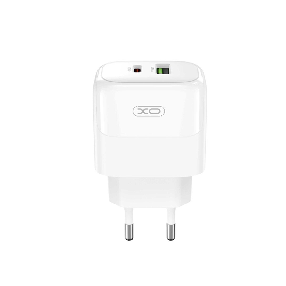 Мережевий зарядний пристрій XO L138 PD30W/QC18W 1USB-A+1USB-C  білий (XO-L138) дивитися фото №1