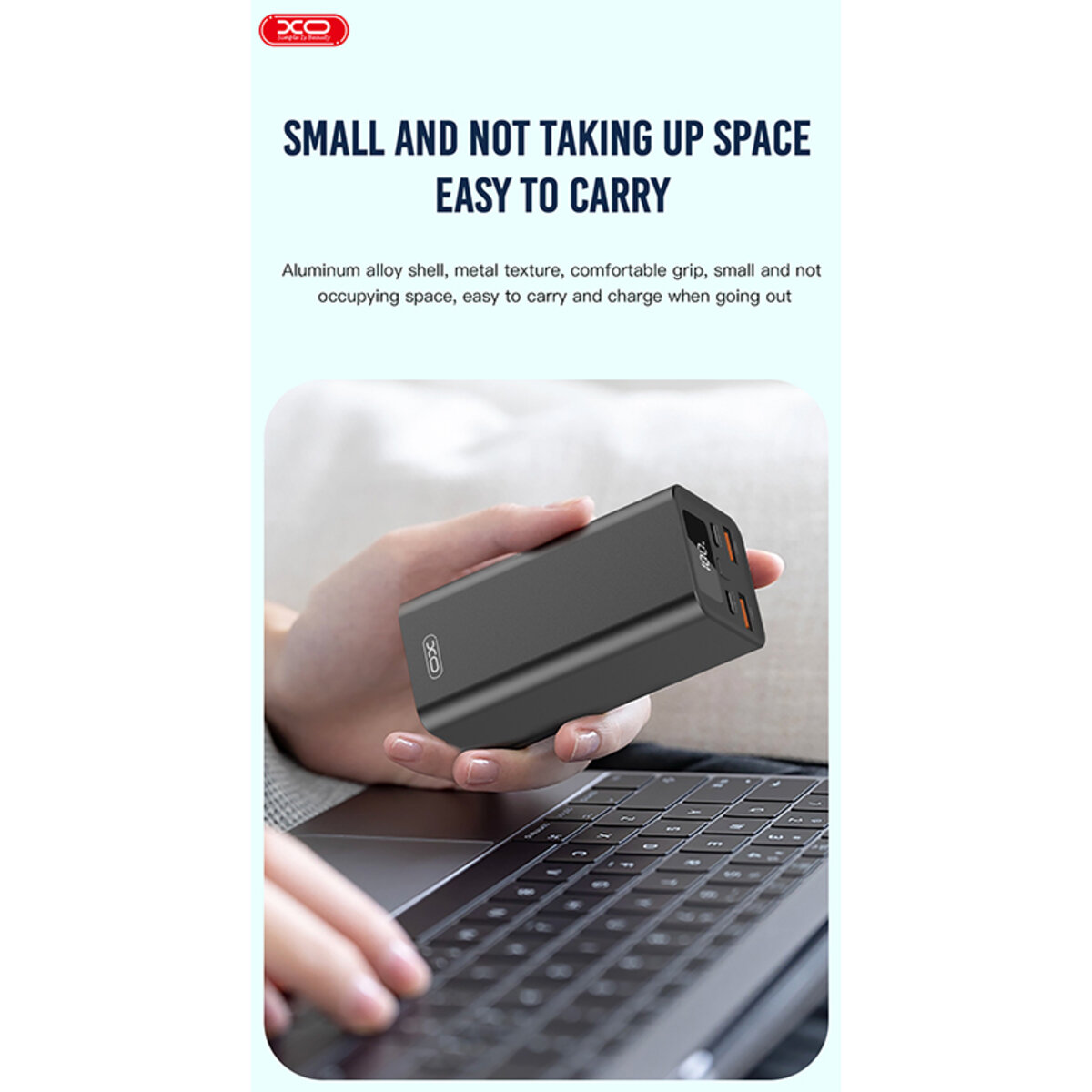 Повербанк (Power Bank) XO PB97 20000mAh 65W чорний (XO-PB97) дивитися фото №8