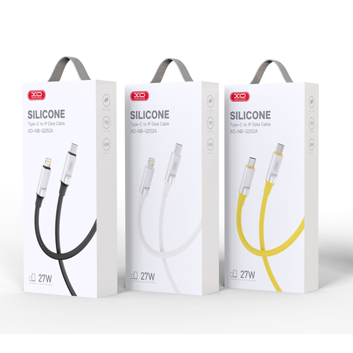 Кабель XO Liquid Silicone Type-C to Lightning 27W 1м чорний (XO-NB-Q252A) дивитися фото №3