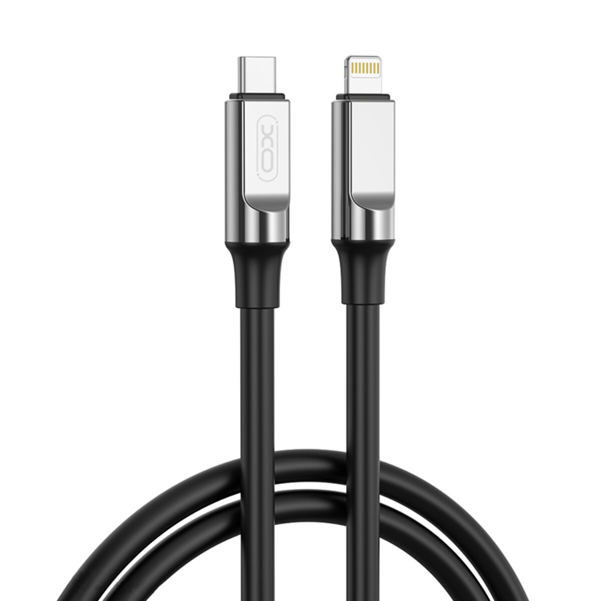 Кабель XO Liquid Silicone Type-C to Lightning 27W 1м чорний (XO-NB-Q252A) дивитися фото №1