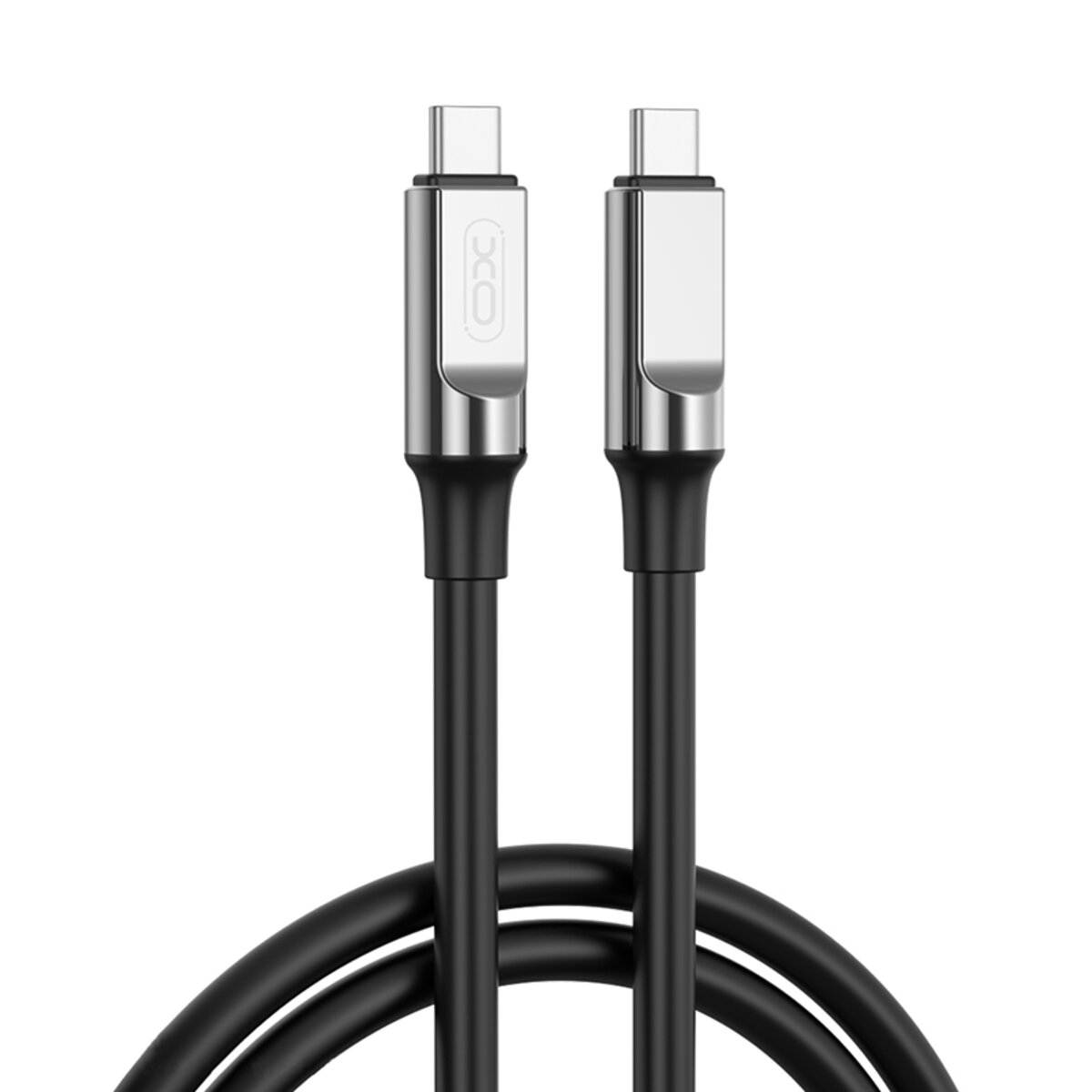Кабель XO Liquid Silicone Type-C to Type-C 60W 1м чорний (XO-NB-Q252B-Black) дивитися фото №1