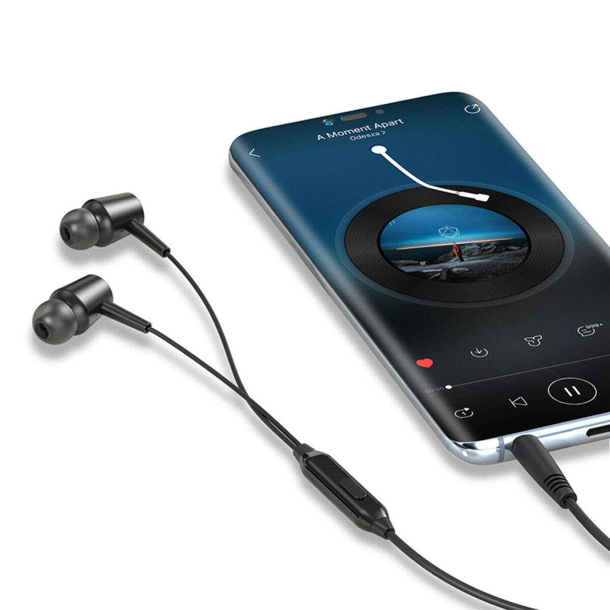 Навушники дротові XO EP57 Crown In-Ear чорні (XO-EP57-Black) дивитися фото №2