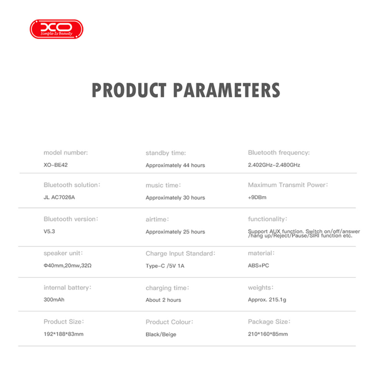 Бездротові навушники XO BE42 Scarlet чорні (XO-BE42-Black) дивитися фото №7