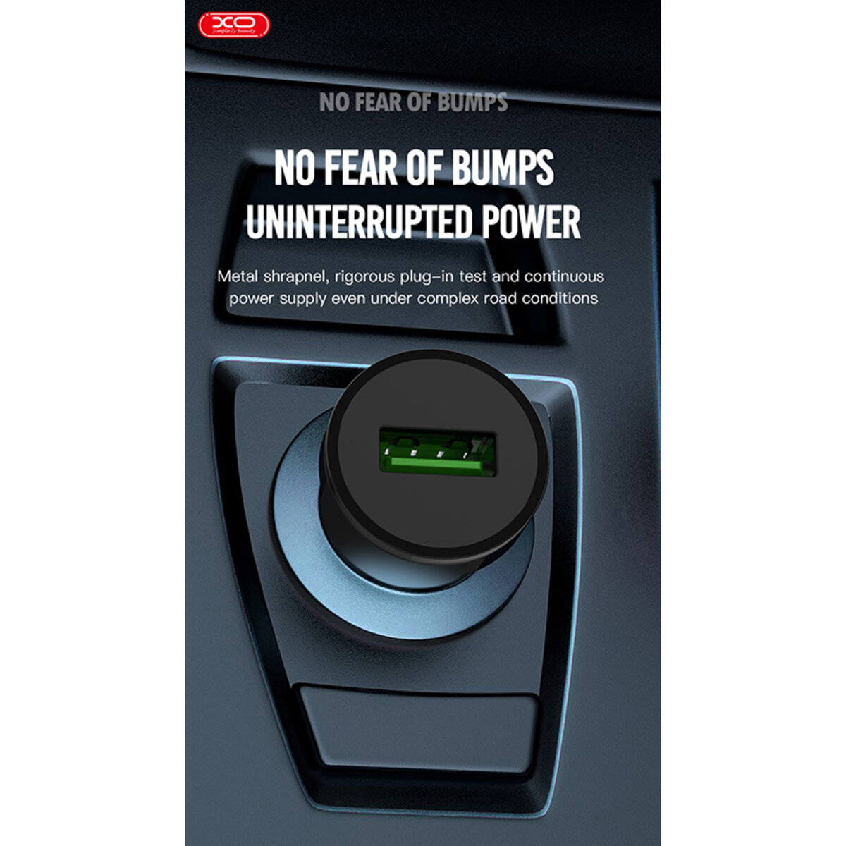 Автомобільний зарядний пристрій XO CC35 QC3.0 18W чорний (XO-CC35) дивитися фото №6