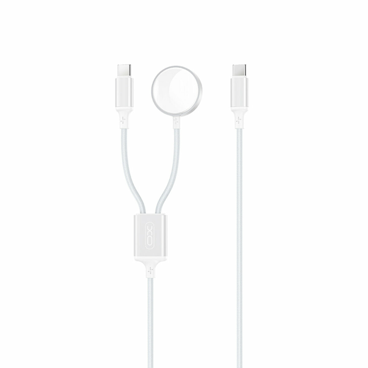 Бездротовий зарядний пристрій XO CX030 2в1 Type-c + Watch Charger білий (XO-CX030) дивитися фото №1