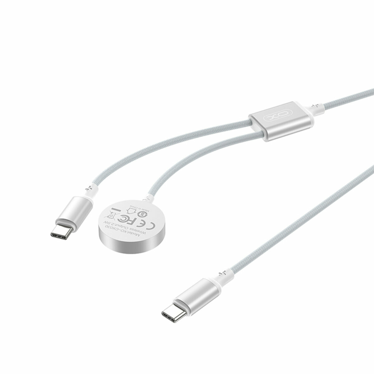 Бездротовий зарядний пристрій XO CX030 2в1 Type-c + Watch Charger білий (XO-CX030) дивитися фото №6