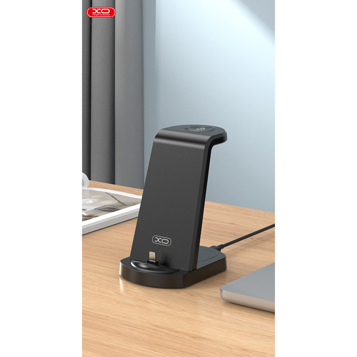 Бездротовий зарядний пристрій XO WX035 3в1 Watch Charger + Lightning + TWS (XO-WX035) дивитися фото №4