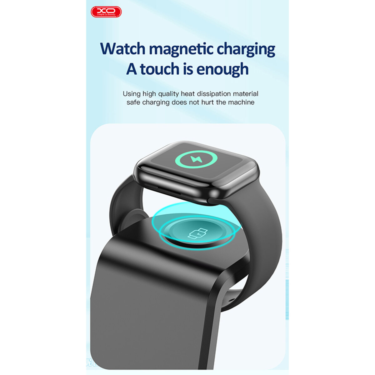 Бездротовий зарядний пристрій XO WX035 3в1 Watch Charger + Lightning + TWS (XO-WX035) дивитися фото №6