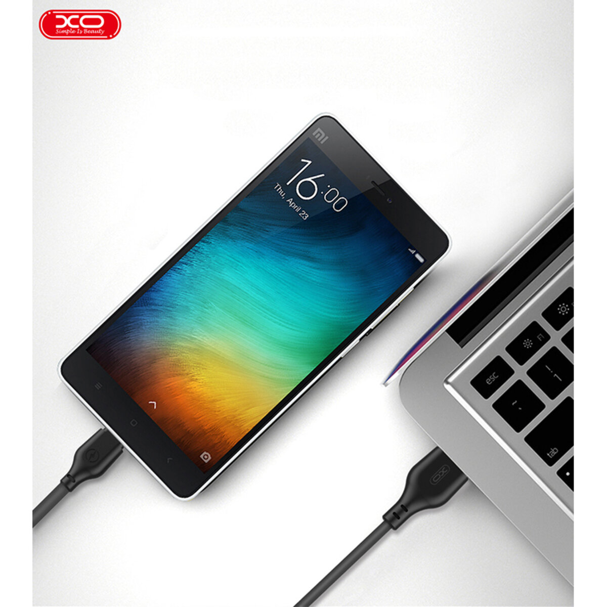 Кабель XO USB to Lightning 2,1А 1м білий (XO-NB103A-White) дивитися фото №5