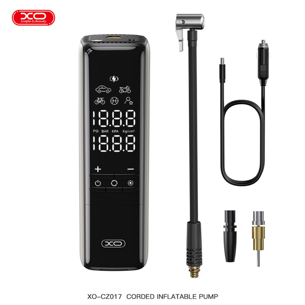 Компресор автомобільний XO 120Вт 25л/хв портативний (XO-CZ017) дивитися фото №3