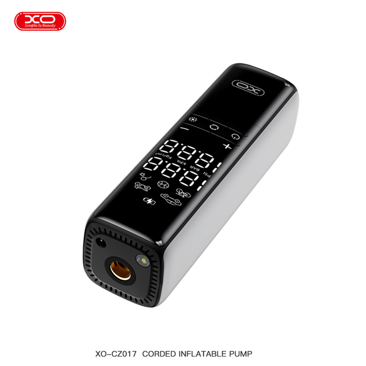 Компресор автомобільний XO 120Вт 25л/хв портативний (XO-CZ017) дивитися фото №2