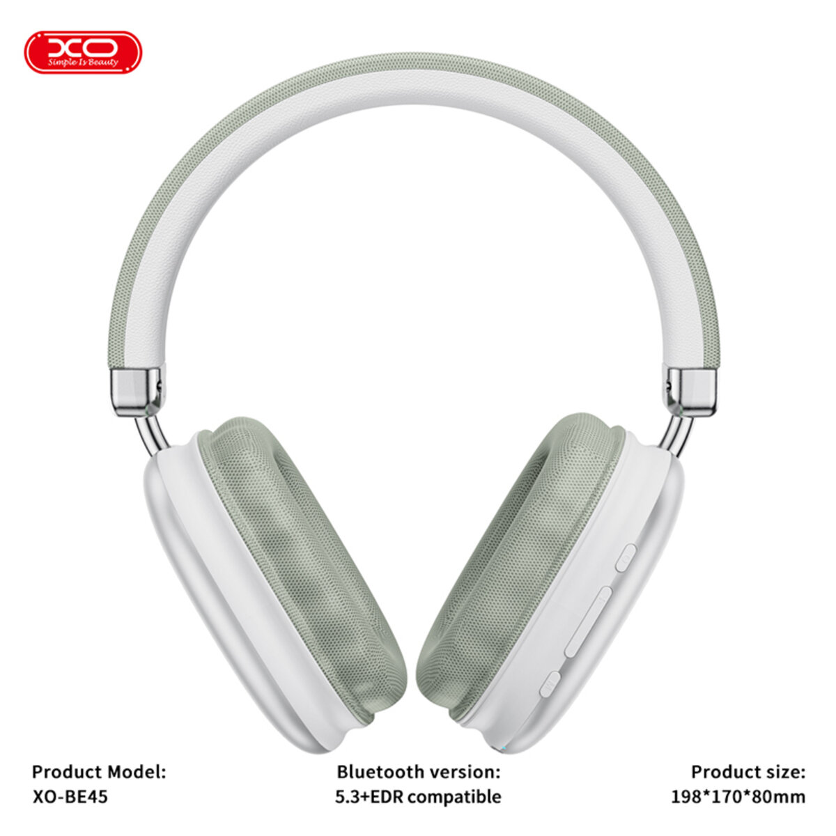 Бездротові навушники XO BE45 Beiguo срібні (XO-BE45-Silver) дивитися фото №2