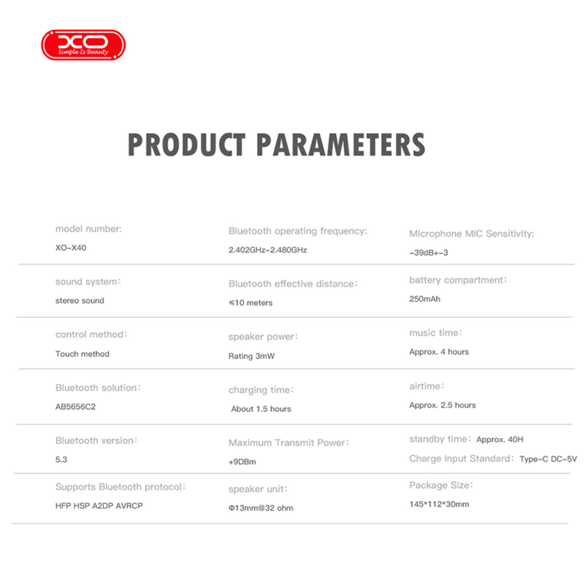 Бездротові навушники XO TWS X40 Nuoke білі (XO-X40_white) дивитися фото №4