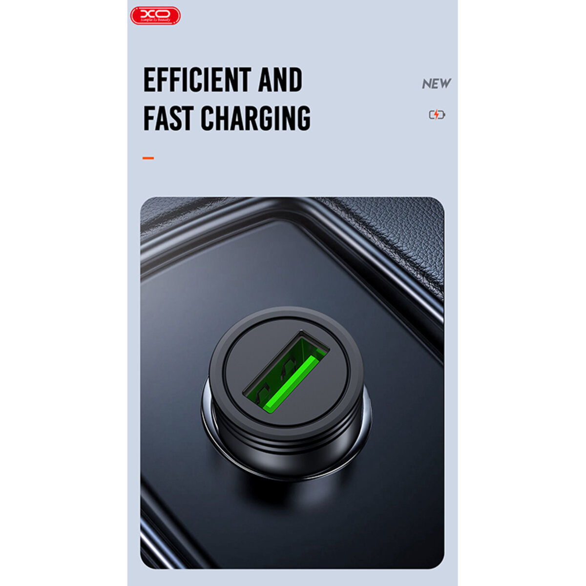 Автомобільний зарядний пристрій XO CC39 QC3.0 18W чорний (XO-CC39) дивитися фото №5
