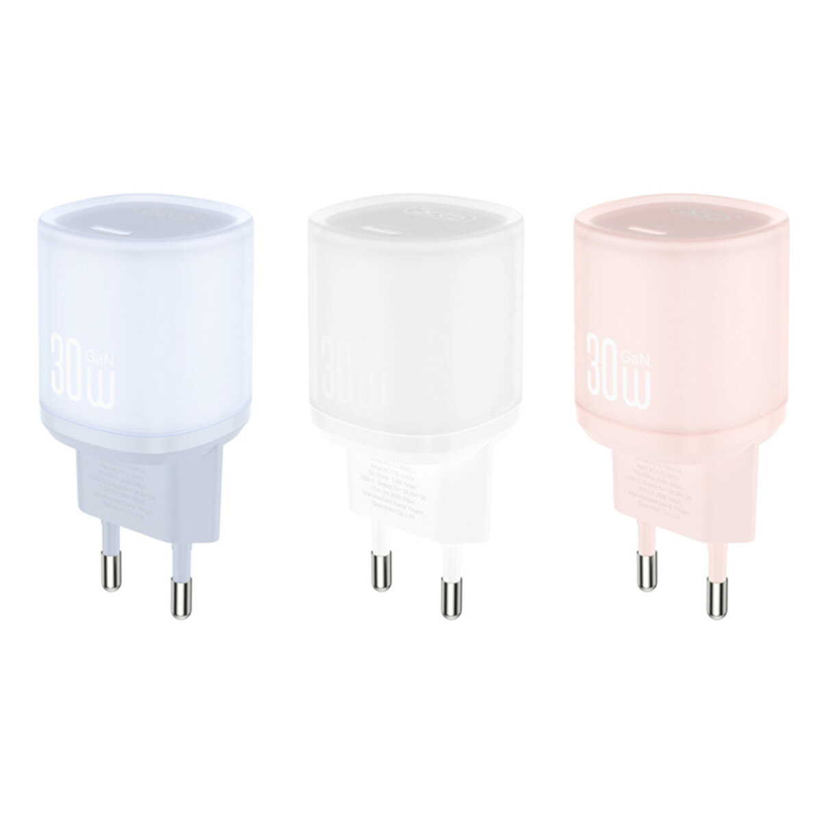 Мережевий зарядний пристрій XO L150 30W Single USB-C рожевий (XO-L150-Pink) дивитися фото №6