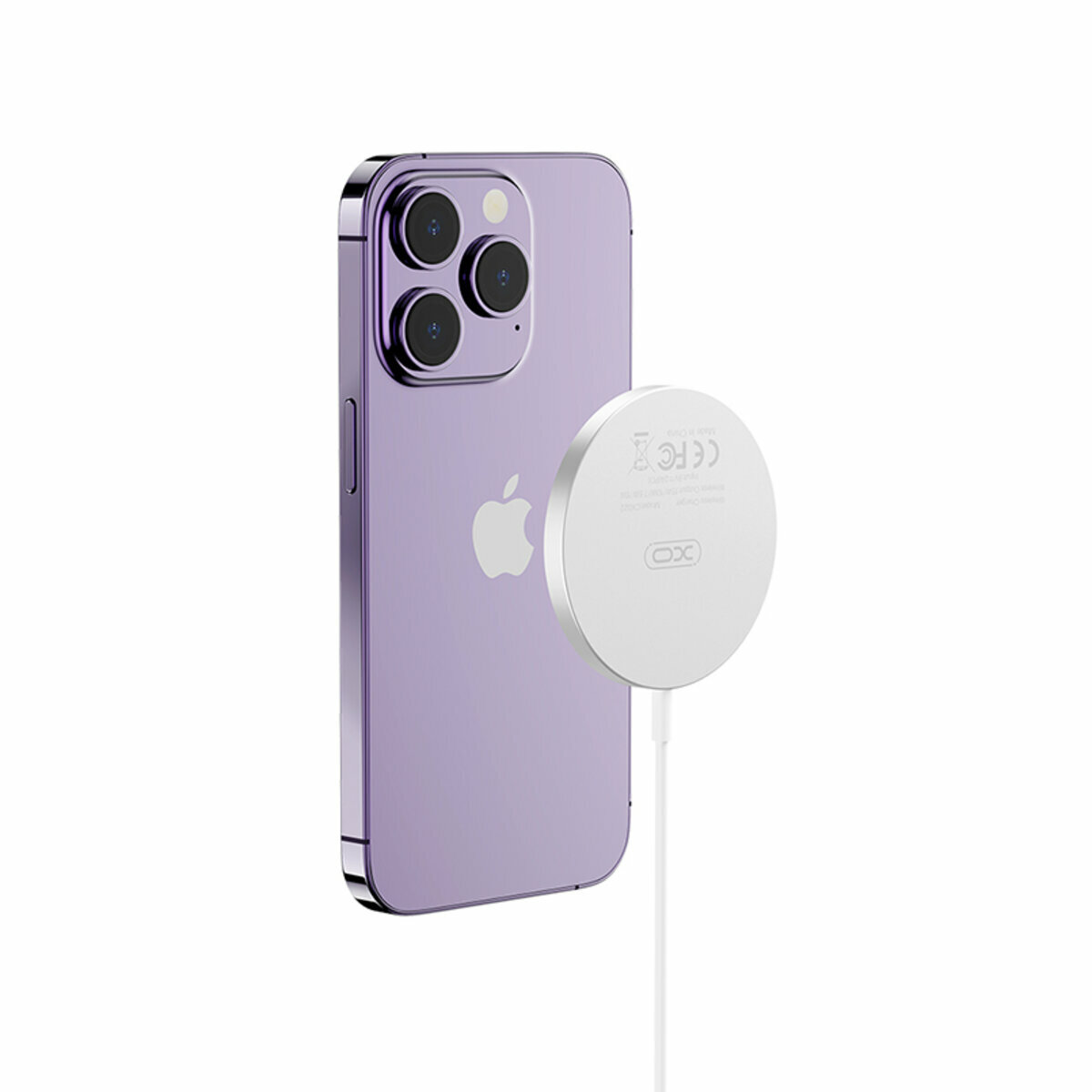 Бездротовий зарядний пристрій XO CX022 Magnetic Wireless Charger Type-C білий (XO-CX022-White) дивитися фото №6
