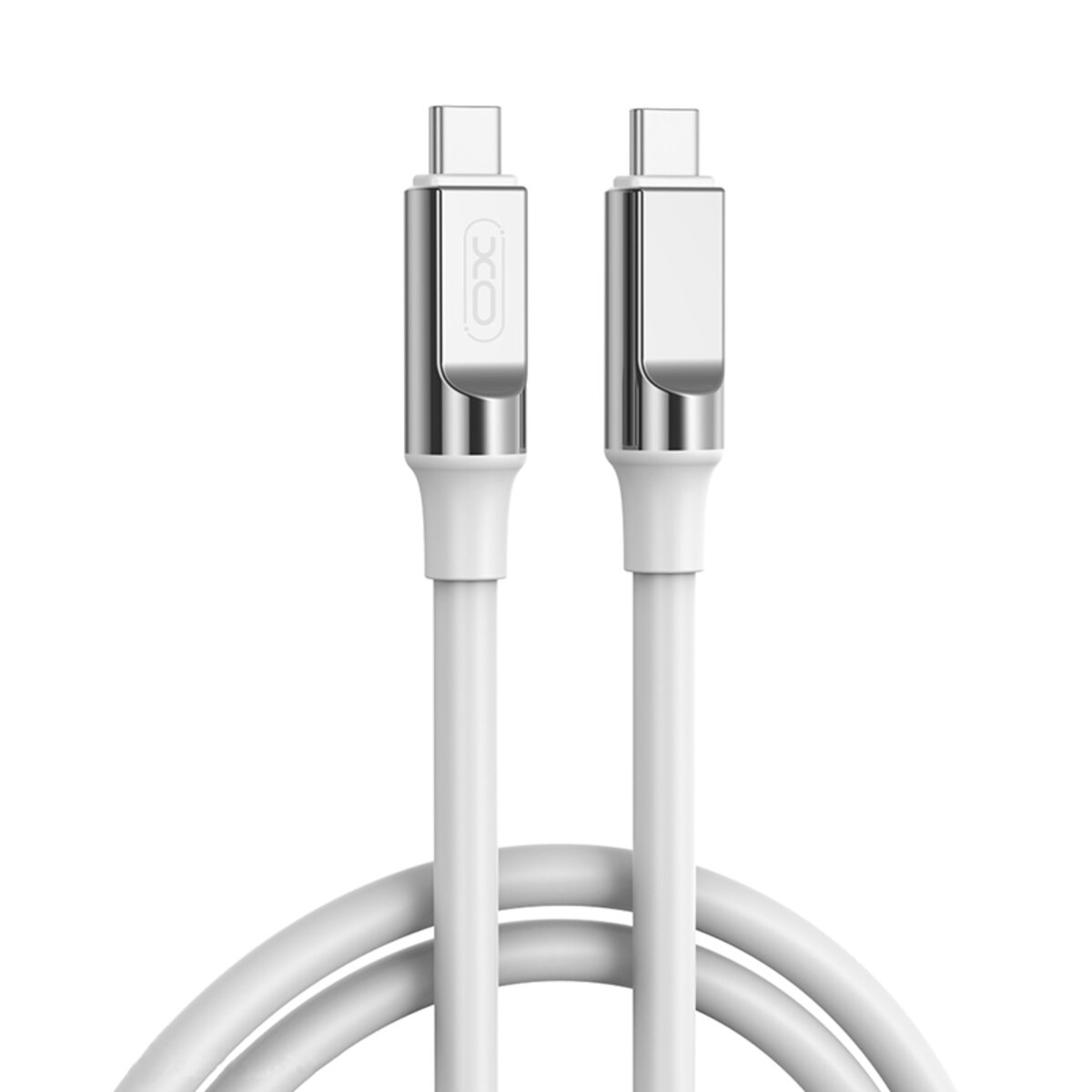 Кабель XO Liquid Silicone Type-C to Type-C 60W 1м білий (XO-NB-Q252B-White) дивитися фото №1