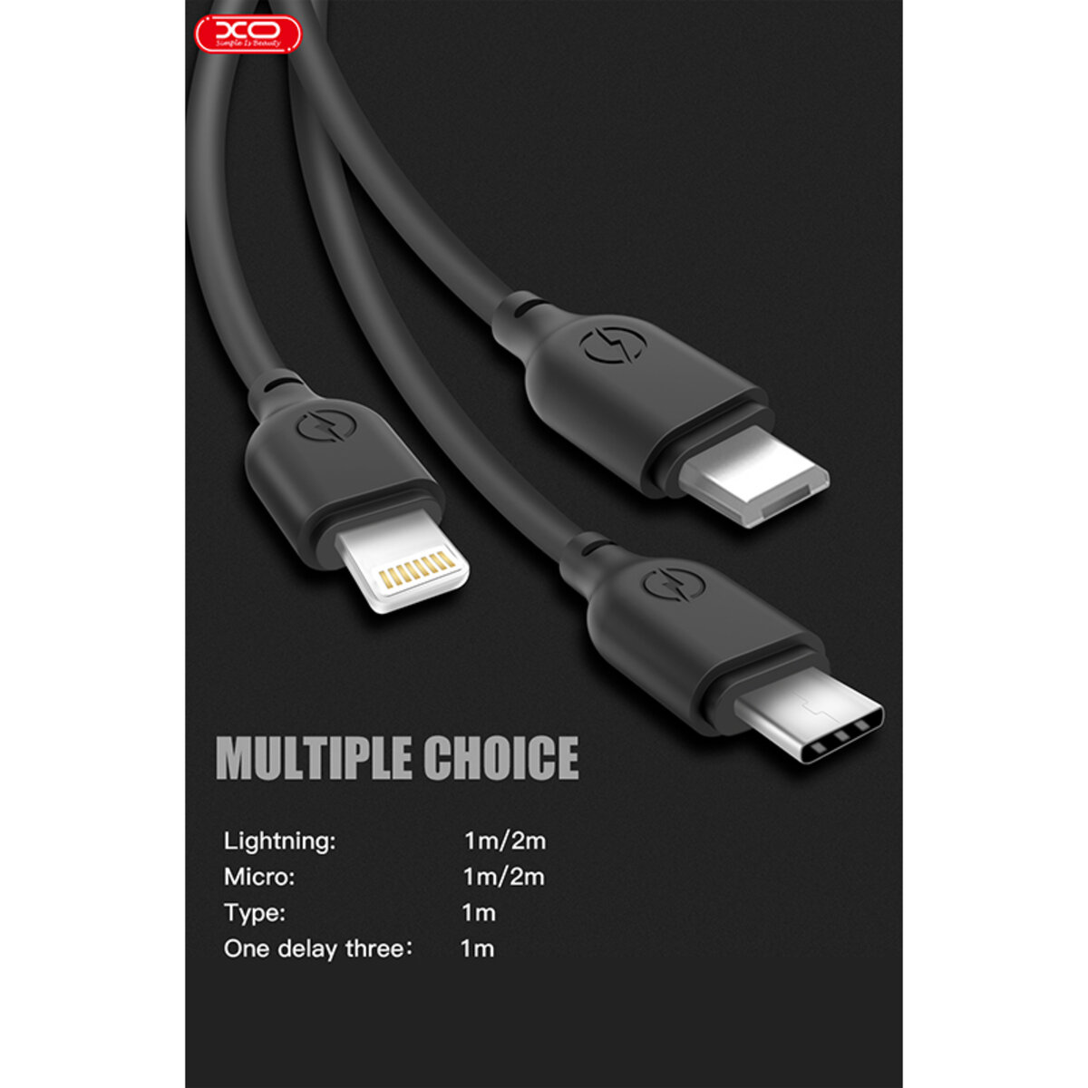Кабель XO USB to Micro USB 2,1А 1м білий (XO-NB103M-White) дивитися фото №4