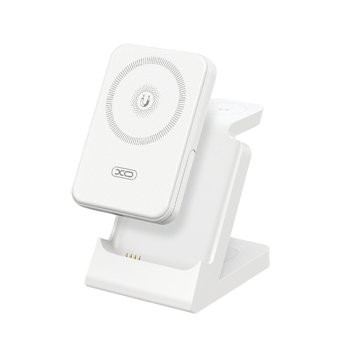 Бездротовий зарядний пристрій XO CX033 3в1 Power bank + Watch Charger + Headphone білий (XO-CX033) дивитися фото №1