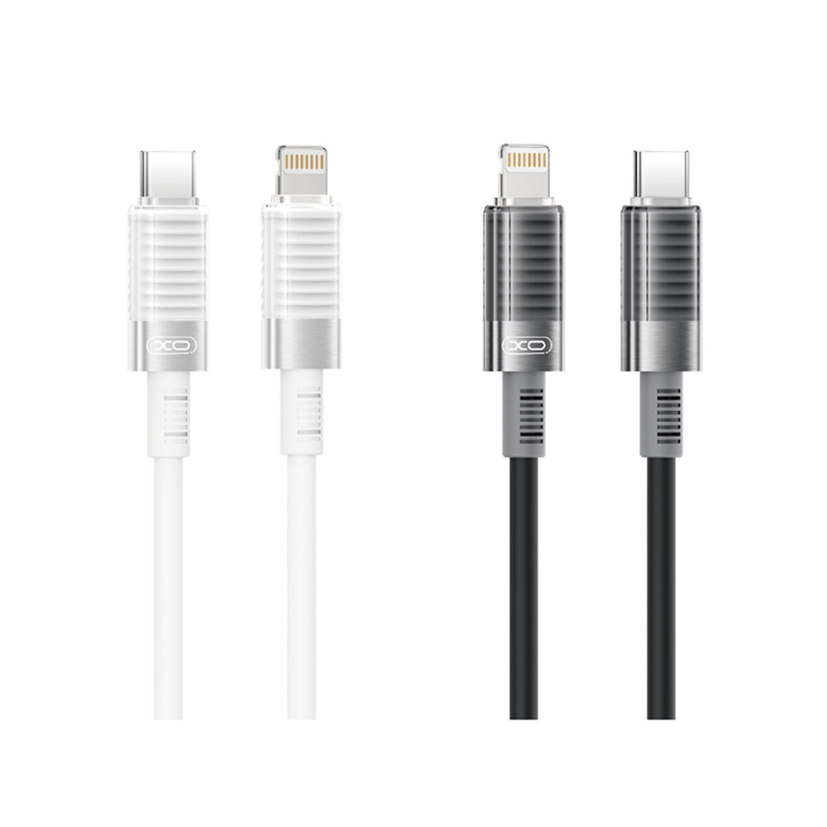 Кабель XO Brushed Silicone USB to Lightning 6A 1м чорний (XO-NB282A-Black) дивитися фото №3