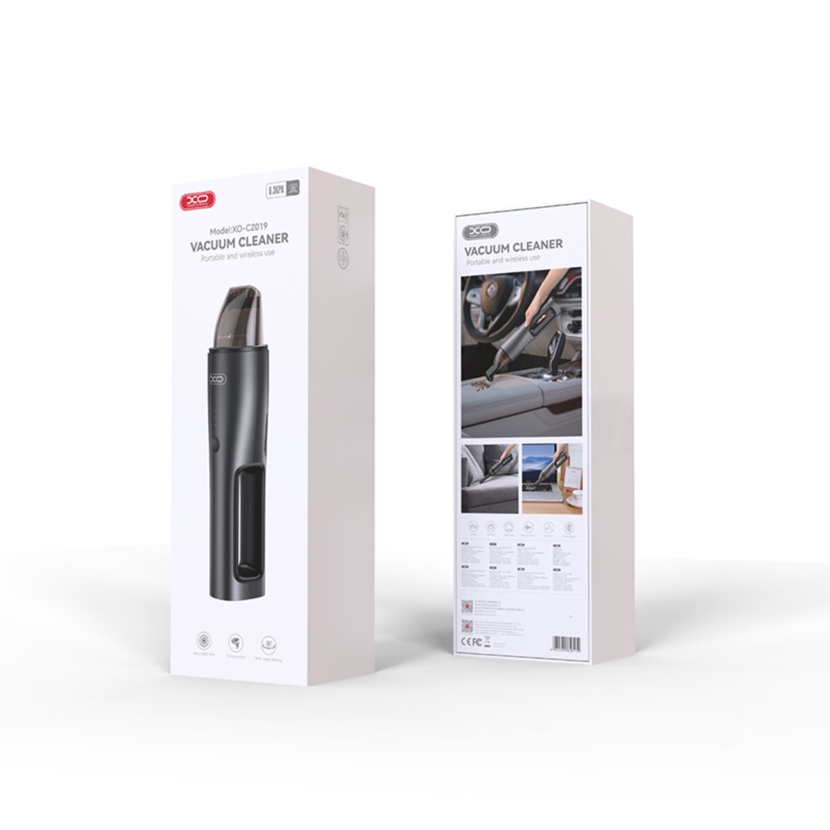 Пилосос портативний XO CZ019 80Вт акумуляторний чорний (XO-CZ019) дивитися фото №6