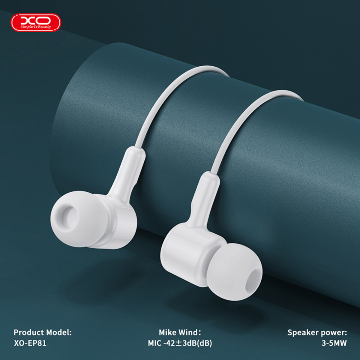 Навушники дротові XO EP81 Sunflower In-Ear Type-C білі (XO-EP81-White) дивитися фото №5