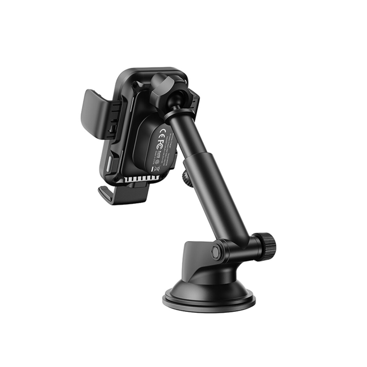 Держатель телефона автомобильный XO с беспроводной зарядкой WX036 Automatic Arm Clamp Type Wireless черный (XO-WX036) смотреть фото №2