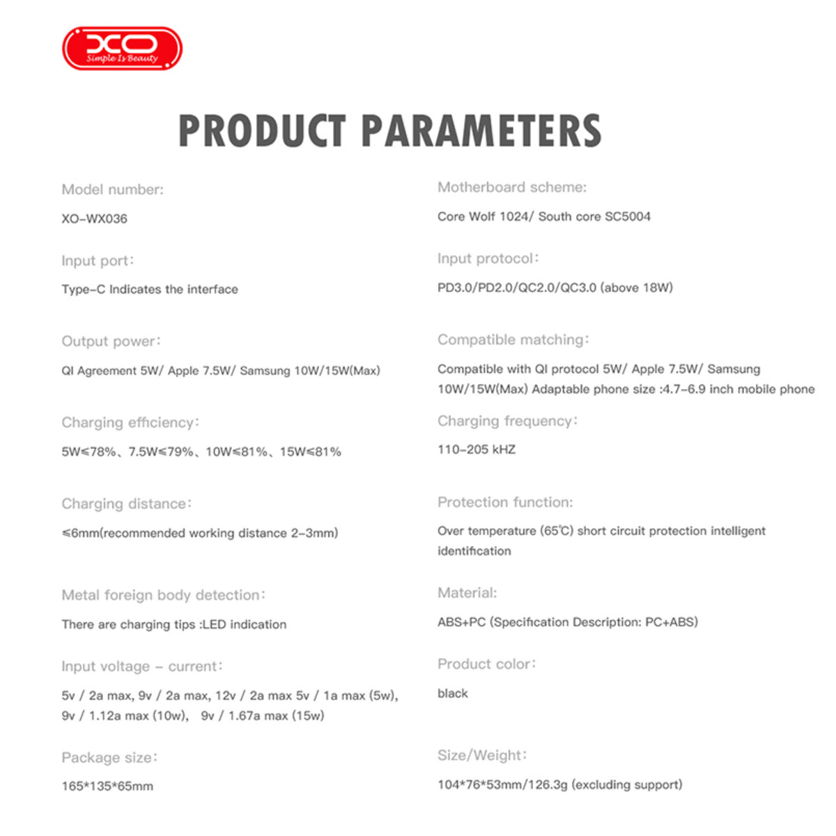 Держатель телефона автомобильный XO с беспроводной зарядкой WX036 Automatic Arm Clamp Type Wireless черный (XO-WX036) смотреть фото №8