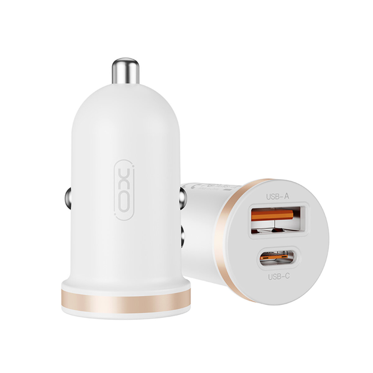 Автомобільний зарядний пристрій XO CC56 Plastic mini 30W білий (XO-CC56-white) дивитися фото №2