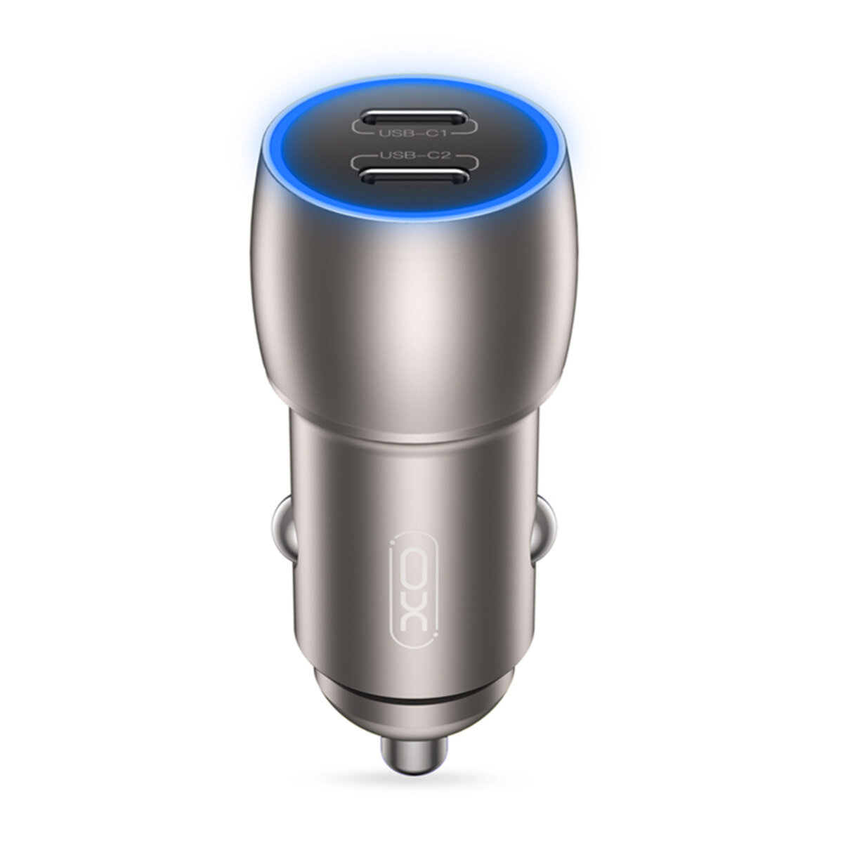 Автомобільний зарядний пристрій XO CC51 PD40W Metal Intelligent Dual + Lightning кабель (XO-CC51+L) дивитися фото №1