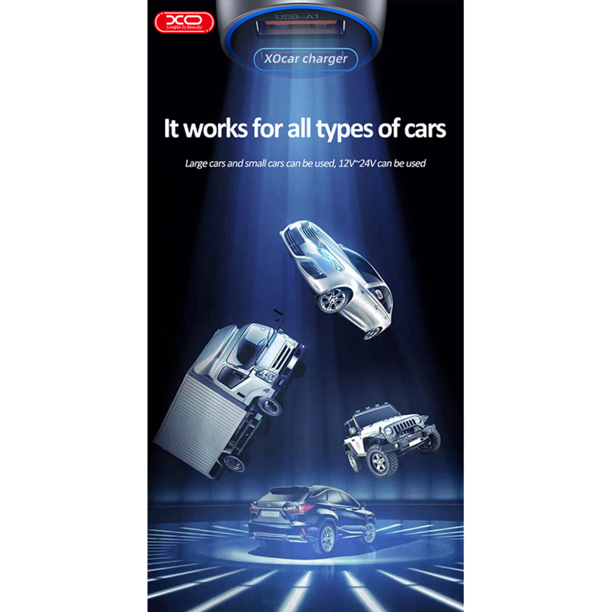 Автомобільний зарядний пристрій XO CC51 PD40W Metal Intelligent Dual + Lightning кабель (XO-CC51+L) дивитися фото №7