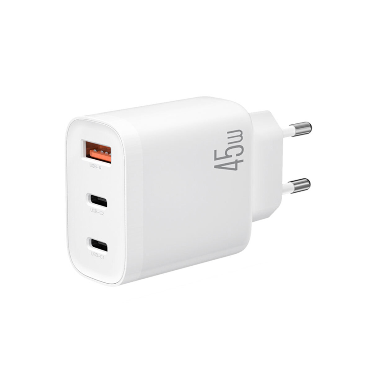 Мережевий зарядний пристрій XO L117 PD45W/QC18W 2USB-C+1USB-A білий (XO-L117) дивитися фото №2